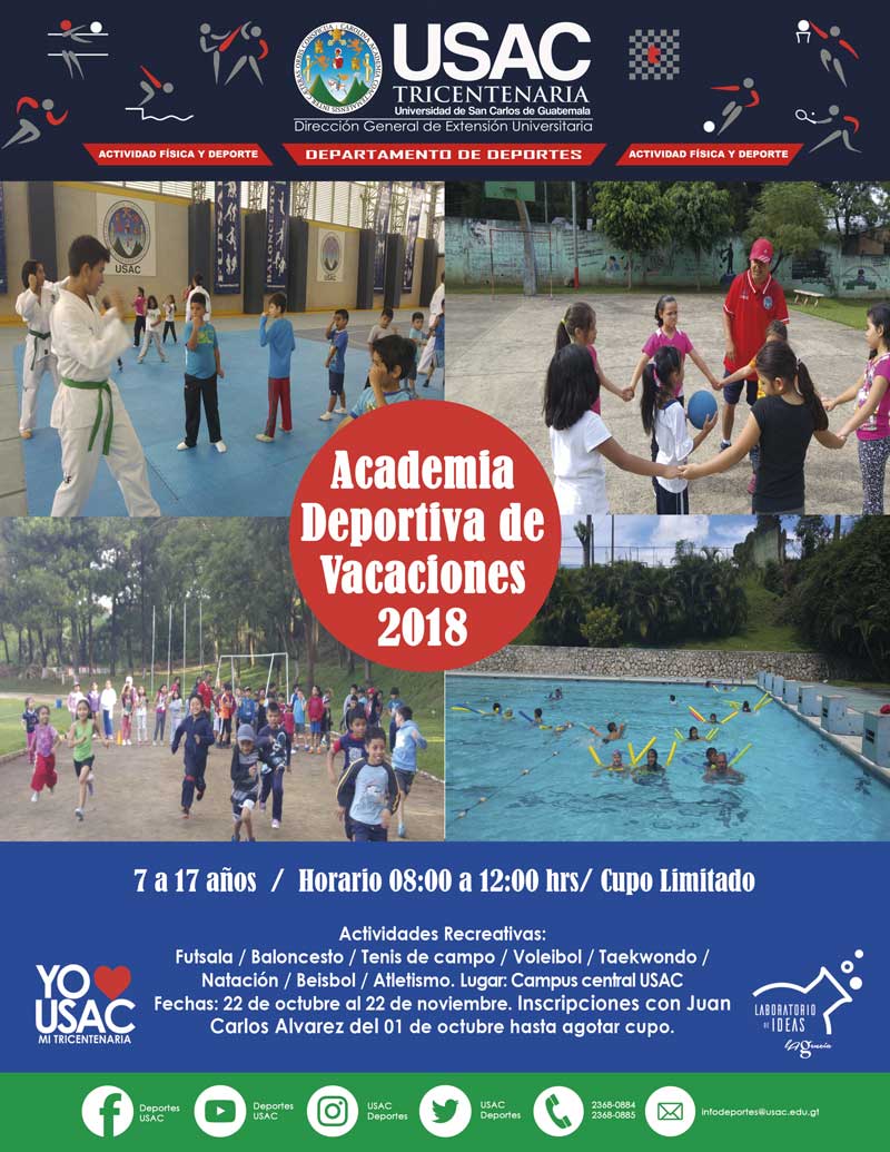 Afiche Academia Deportiva De Vacaciones 2018